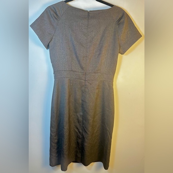 TAHARI BY ARTHUR S. LEVINE Women’s Brown Tweed Short Sleeve Dress Size 4 - Picture 2 of 11